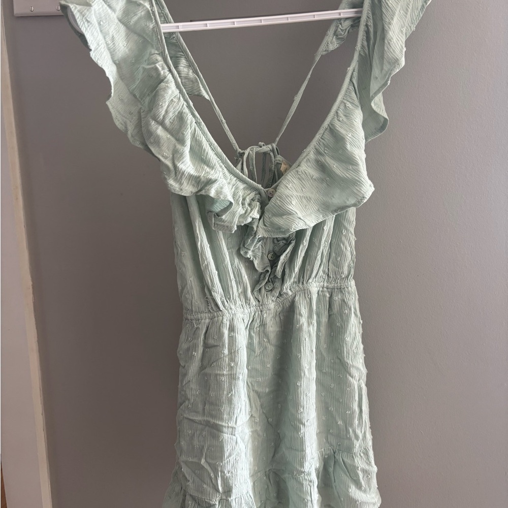 Mint Green Ruffled Dress